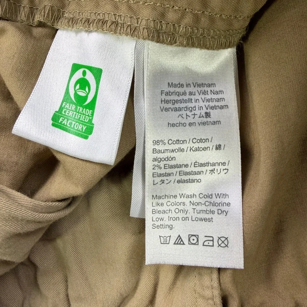 J. Crew Dock Shorts Mens Medium Brown Khaki Stretch Cotton Pull On 8in